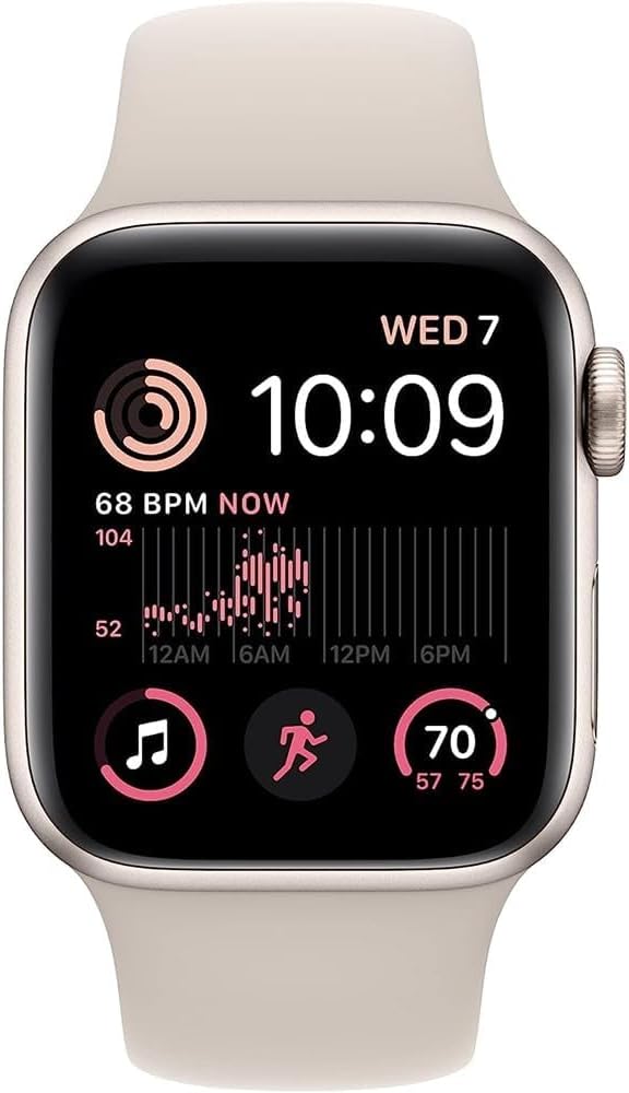 GPS Smartwatch 40mm Starlight Aluminum Case Sport Band Wearable Device Fitness