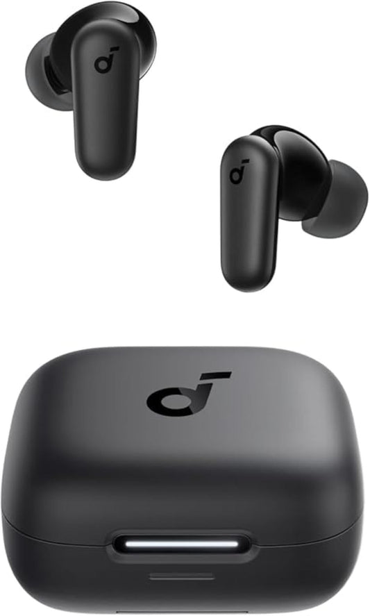 Wireless Noise Cancelling Bluetooth Earbuds Powerful Bass 45H Playtime Black