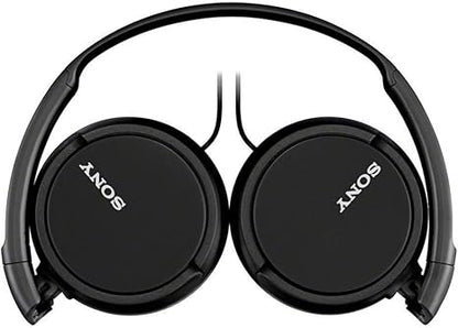 Wired On-Ear Stereo Headphones Lightweight Foldable Comfortable Black Audio Headset
