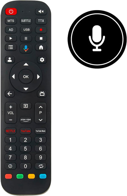 Replacement Voice Remote fit for FPD 43 Inch 4K 1080p UHD FHD Smart TV Palette-Series CG43-P3, Canvas-Series CG43-C3