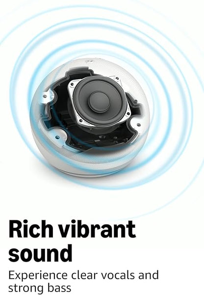 Smart WiFi Bluetooth Speaker with Voice Assistant Premium Sound Charcoal Home