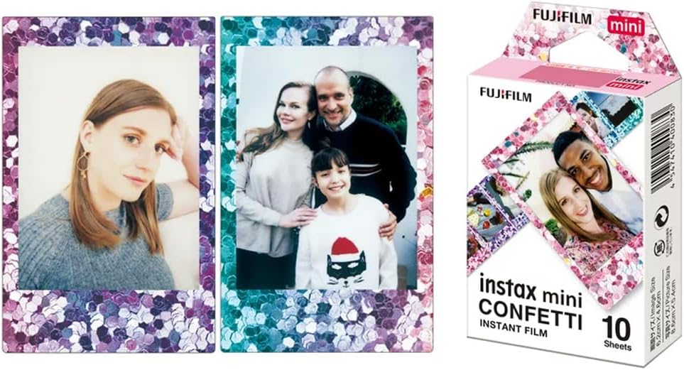 Mini Confetti Instant Camera Film 10-Pack Color Photo Prints Refill Sheets