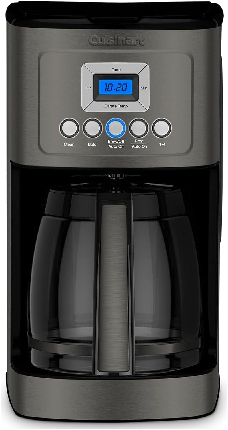 14-Cup Programmable Coffee Maker Glass Carafe Stainless Steel Brew Control Machine