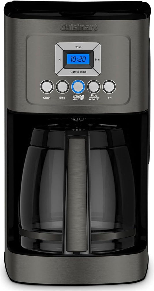 14-Cup Programmable Coffee Maker Glass Carafe Stainless Steel Brew Control Machine