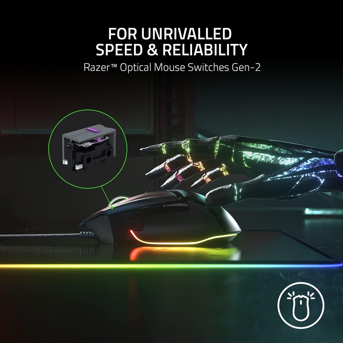 Wired Optical Gaming Mouse RGB Lighting Ergonomic High Precision Black Device