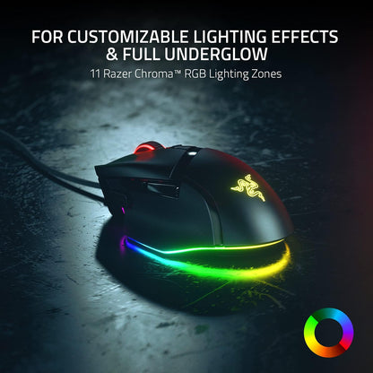 Wired Optical Gaming Mouse RGB Lighting Ergonomic High Precision Black Device