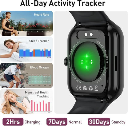 Smart Watch Bluetooth Calling HD Touchscreen Fitness Tracker Android iOS Compatible