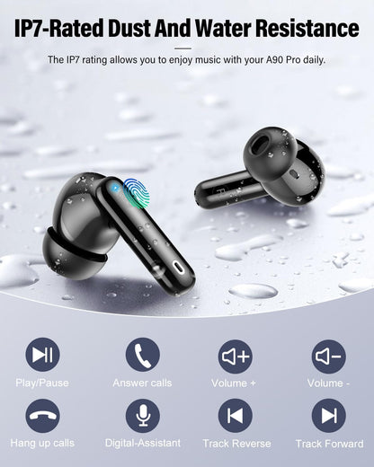 Wireless Noise Cancelling Earbuds Bluetooth In-Ear Headphones with Charging Case Audio