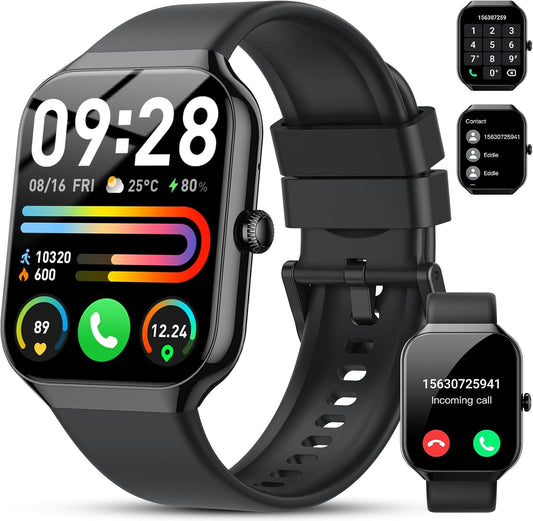 Smart Watch Bluetooth Calling HD Touchscreen Fitness Tracker Android iOS Compatible