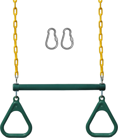 Cedar Wood Outdoor Swing Set Monkey Bars Wave Slide Adventure Playset