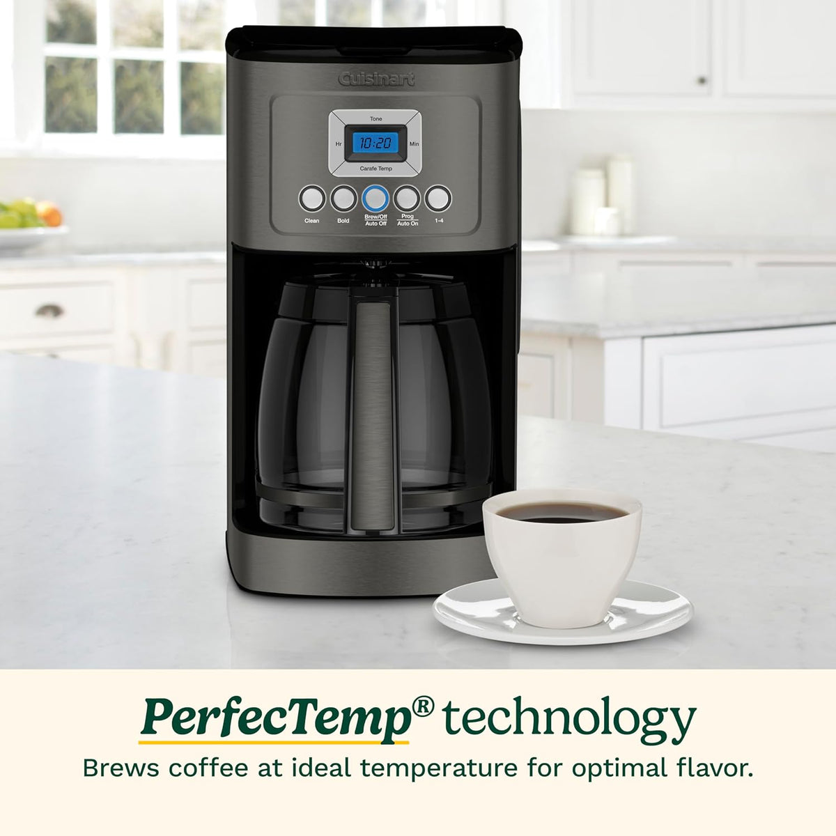 14-Cup Programmable Coffee Maker Glass Carafe Stainless Steel Brew Control Machine