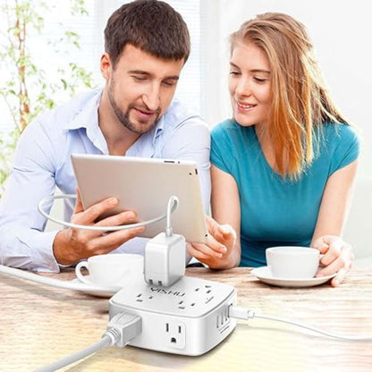 Surge Protector Power Strip with USB Ports Extension Cord Charging Station