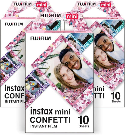 Mini Confetti Instant Camera Film 10-Pack Color Photo Prints Refill Sheets
