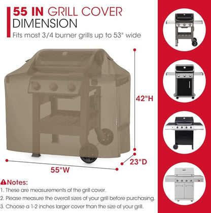 55 Inch Heavy Duty Waterproof Outdoor BBQ Grill Cover All Season Protection