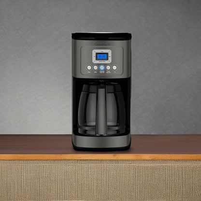 14-Cup Programmable Coffee Maker Glass Carafe Stainless Steel Brew Control Machine