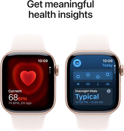 GPS Smartwatch 42mm Rose Gold Aluminum Case Sport Band Wearable Device