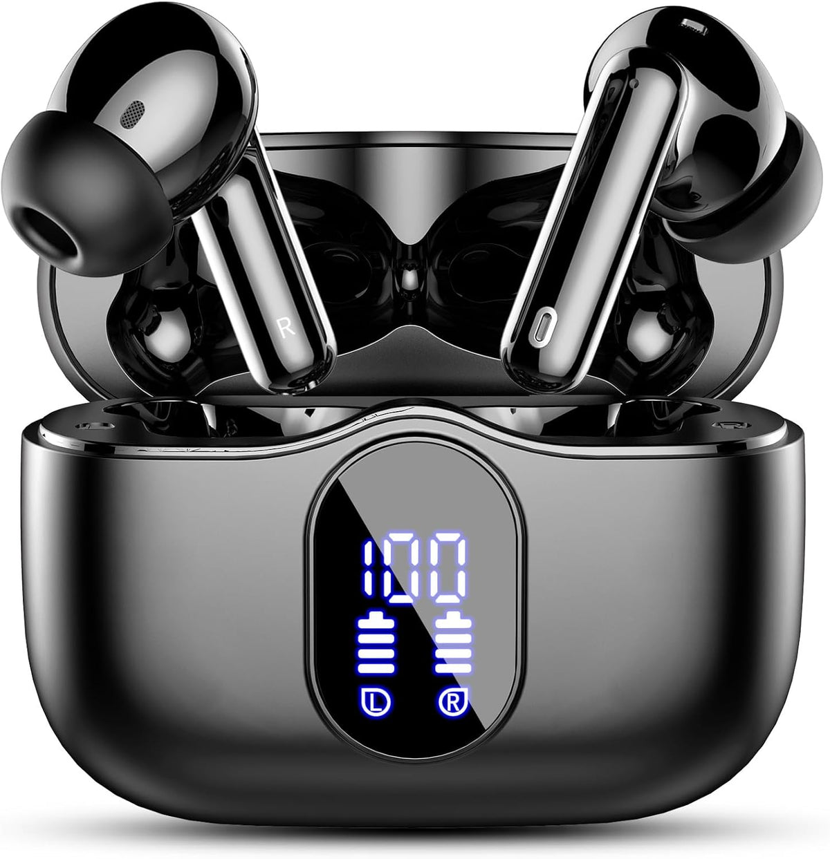 Wireless Noise Cancelling Earbuds Bluetooth In-Ear Headphones with Charging Case Audio