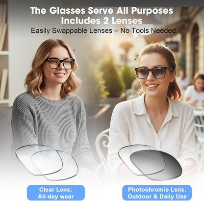 Smart AI Glasses Polarized Sunglasses Video Recording Wearable Bluetooth Eyewear Unisex