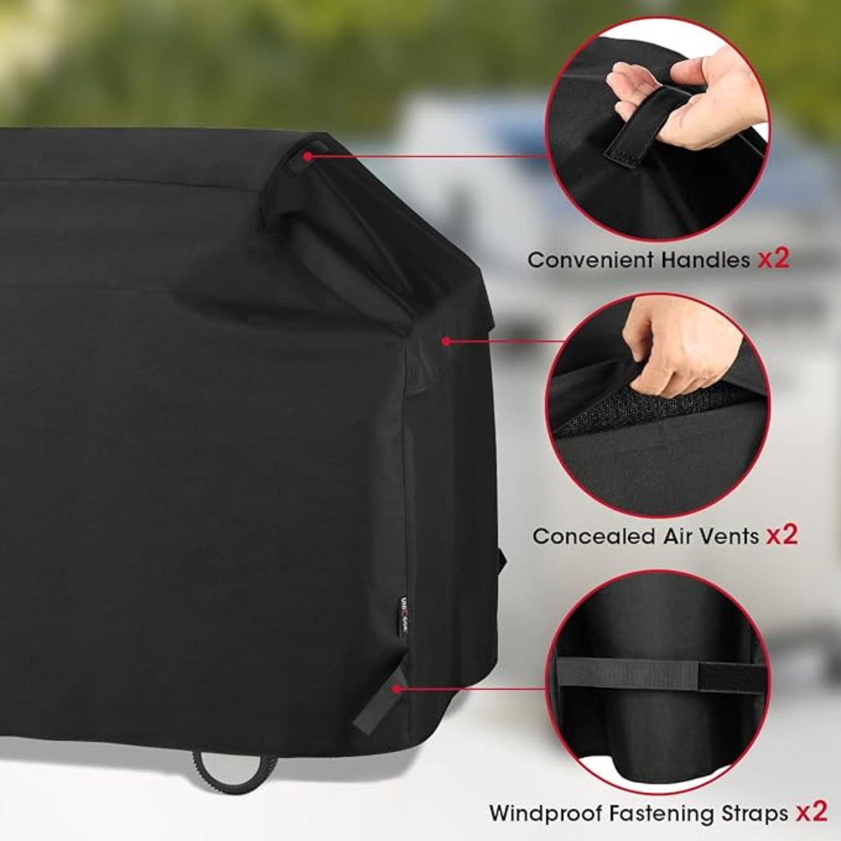 65 Inch Heavy Duty Waterproof Outdoor BBQ Grill Cover UV Protection Durable