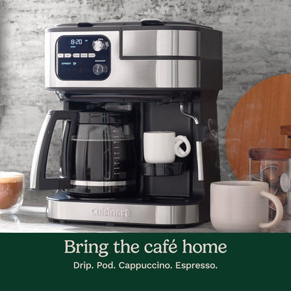 4-in-1 Coffee Maker Single Serve Pod Compatible Multi Brew Machine Black
