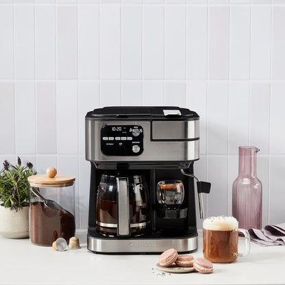 4-in-1 Coffee Maker Single Serve Pod Compatible Multi Brew Machine Black