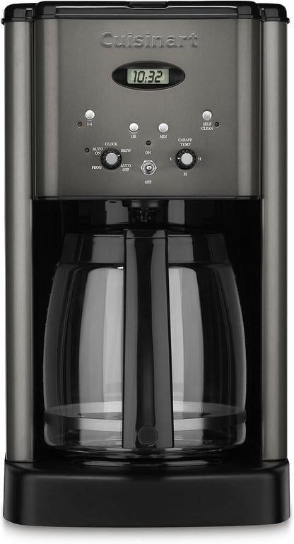 12-Cup Brew Central Coffee Maker Black Stainless Steel Programmable Brewer Machine