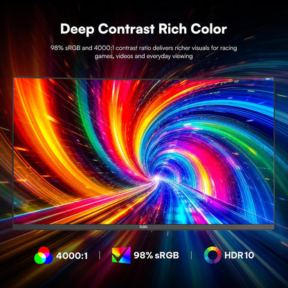 DJiEX 24 Inch Curved Gaming Monitor, FHD(1920 x1080), 180Hz | MPRT 1ms, 98% sRGB, FreeSync, HDMI DP Ports, Frameless, HDR10, VESA Mount75*75mm, Ideal for...